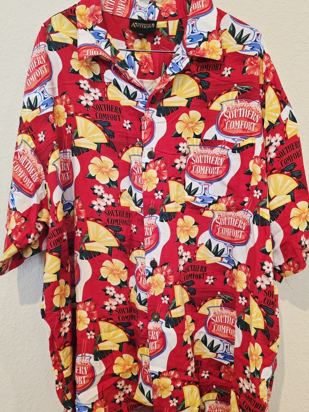 Anthony Red Hawaiian Southern Comfort Floral Button-Down Shirt